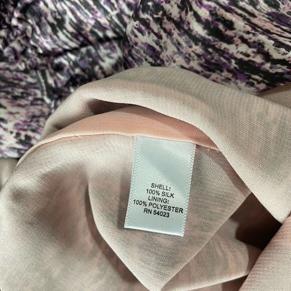 Banana Republic 100% silk Dress Sheath Cap Sleeve Career Party Cocktail Purple - Picture 4 of 7